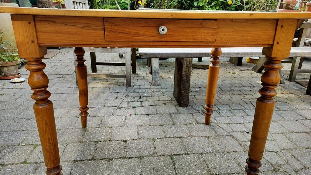 Vintage tafeltje met lade, Antiek en Kunst, Ophalen