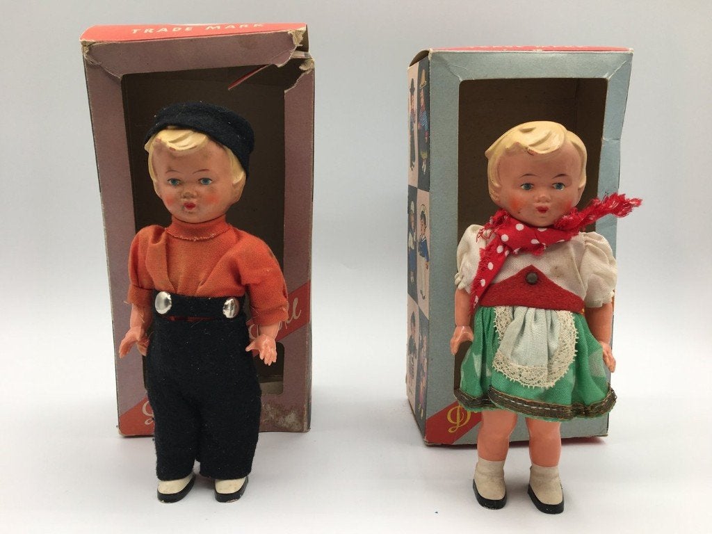 Vintage "Dancing Doll" Sweetheart poppetjes – West-Germany, Verzamelen, Ophalen of Verzenden, Gebruikt