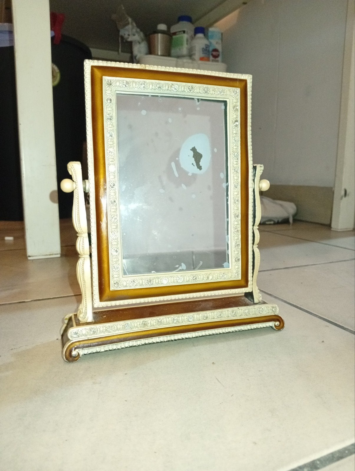Miroir de Table Style Vintage / Baroque, Antiquités & Art, Enlèvement