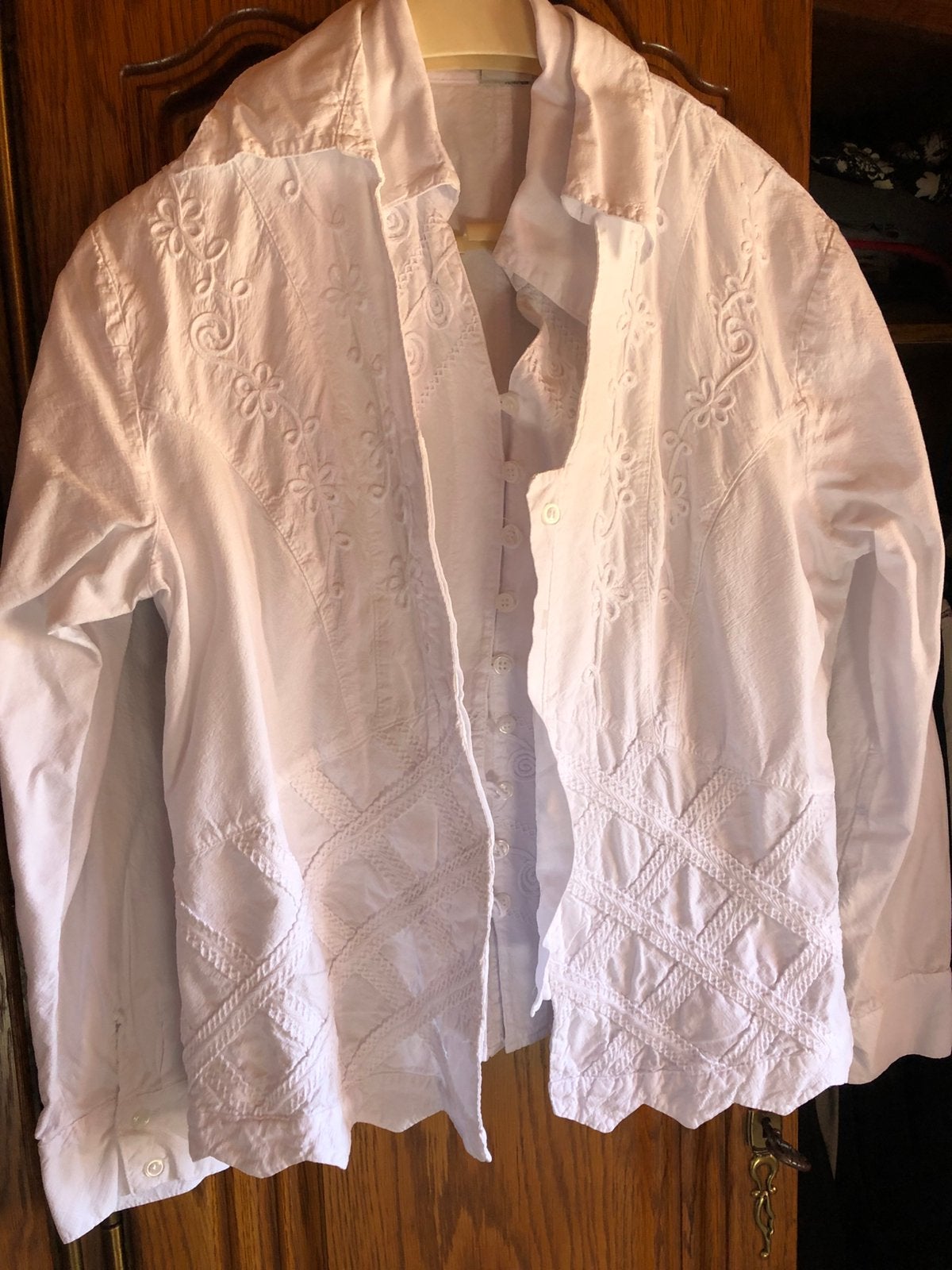 Broderie topje xvestje maat 42, Ophalen of Verzenden