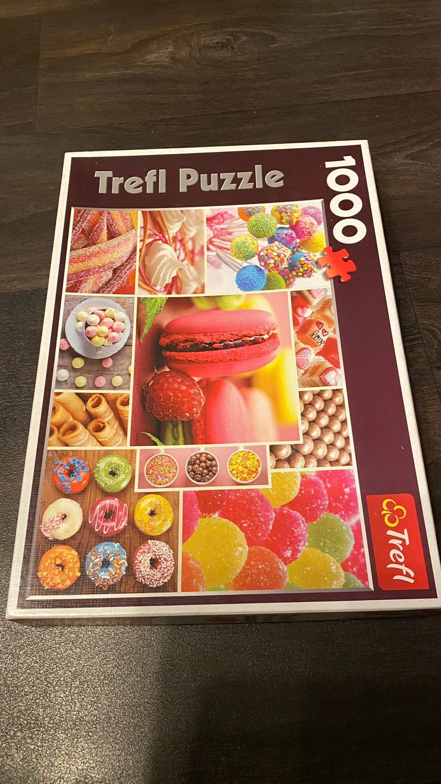 Puzzle 1000 pièces bonbons macarons, Enlèvement, Comme neuf, Puzzle