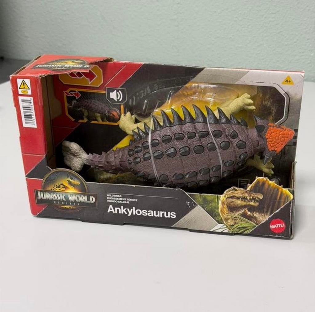 Jurassic World Park dino Ankylosaurus met Geluid & Aanval, Verzamelen, Ophalen of Verzenden, Nieuw, Film, Actiefiguur of Pop