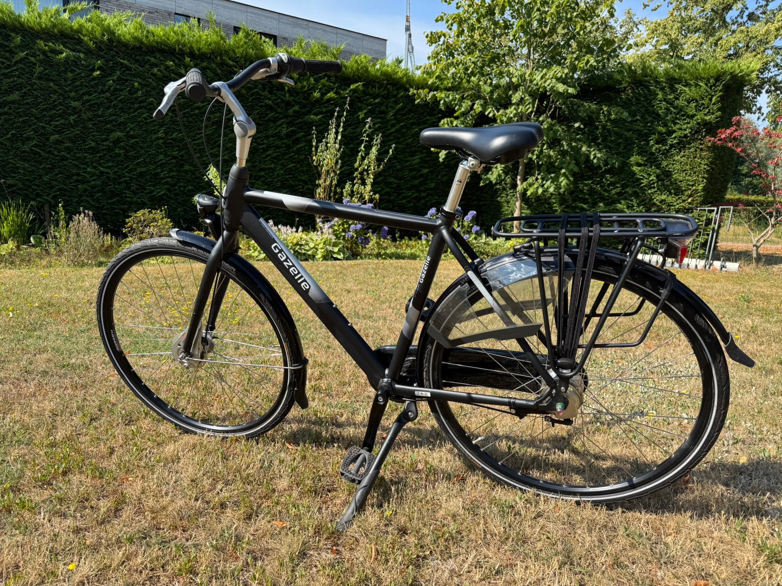 Herenfiets gazelle zwart, Vitesses, Frein à tambour, 57 à 61 cm, Enlèvement