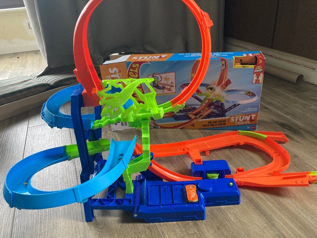 Hot wheels baan, Ophalen, Racebaan, Zo goed als nieuw, Met looping