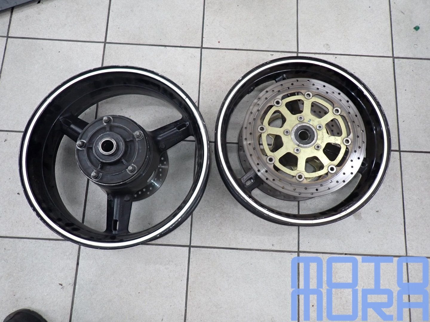 Velgenset Suzuki GSXR 600 & 750 2000 - 2005 K1 - K5 GSX-R GS, Gebruikt, -, -, Ophalen of Verzenden