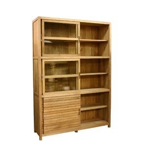 NIEUWE TEAK vitrinekast - boekenkast - buffetkast Flamant, Enlèvement