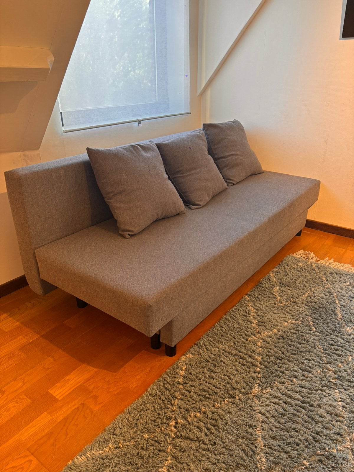 Driezits slaapzetel (IKEA ASARUM), Autres dimensions, Gris, Enlèvement, Utilisé