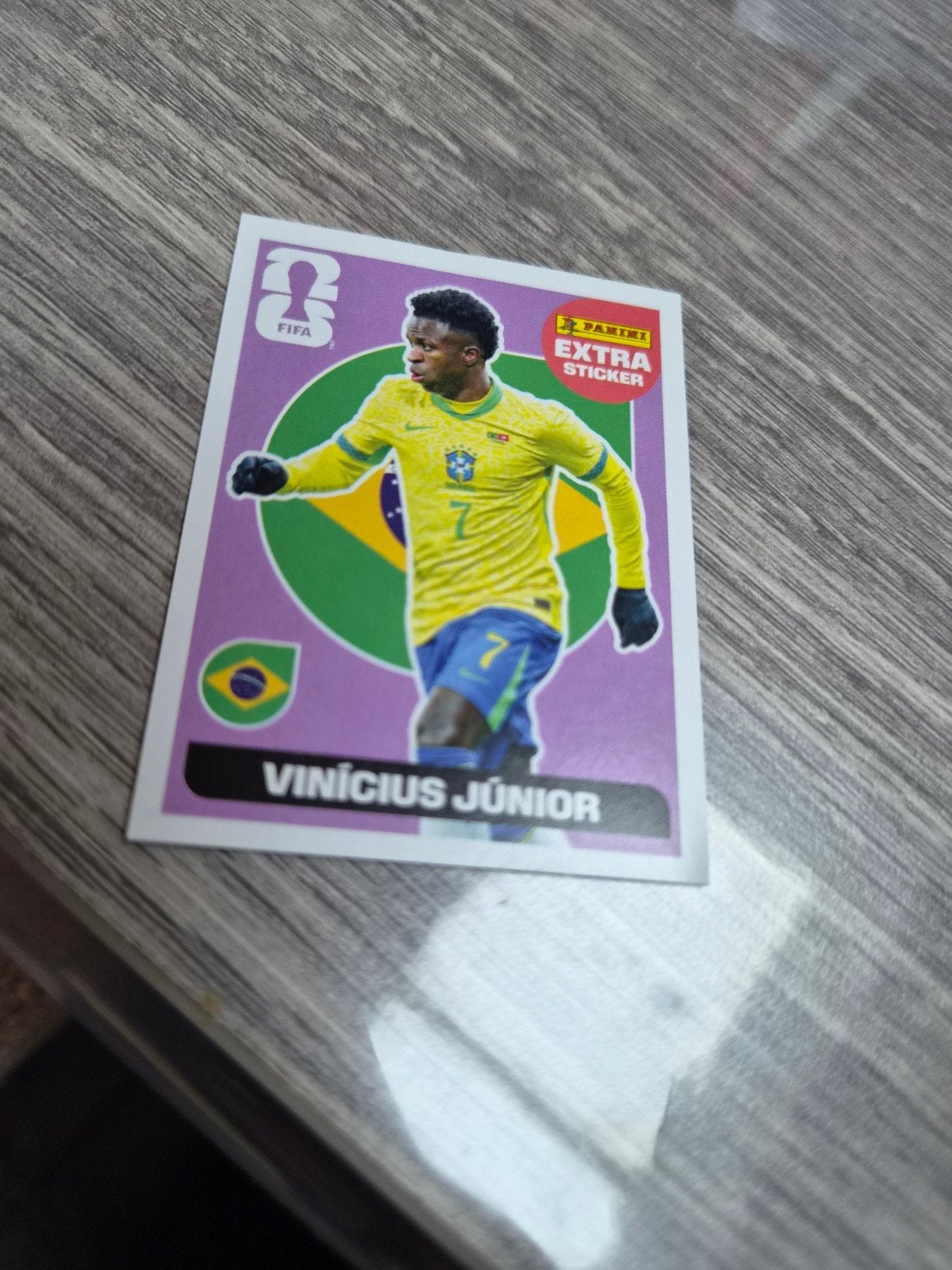 Panini extra sticker Vinicius Junior, Verzamelen, Ophalen, Nieuw, Poster, Plaatje of Sticker