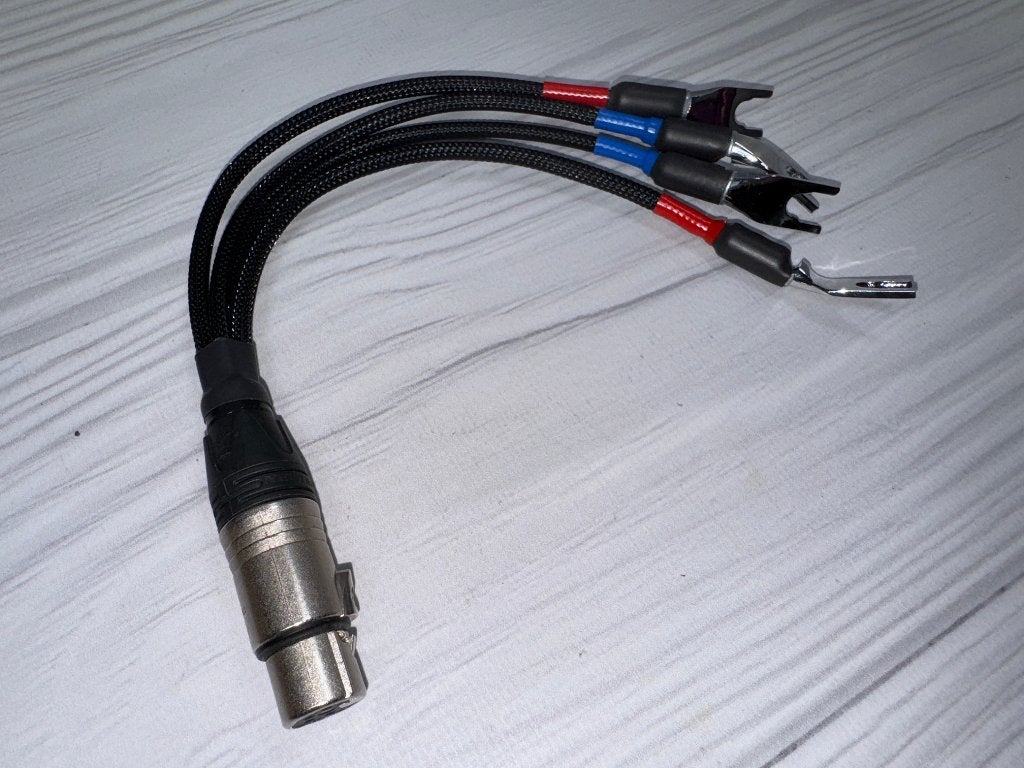 XLR naar Y Spade Meze adapter Hoofdtelefoonkabel, TV, Hi-fi & Vidéo, Enlèvement, Neuf, Moins de 2 mètres, Autres câbles