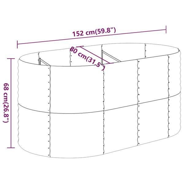 Plantenbak gegalvaniseerd staal groen, Tuin en Terras, Ophalen, 100 cm of meer, Rond, Nieuw