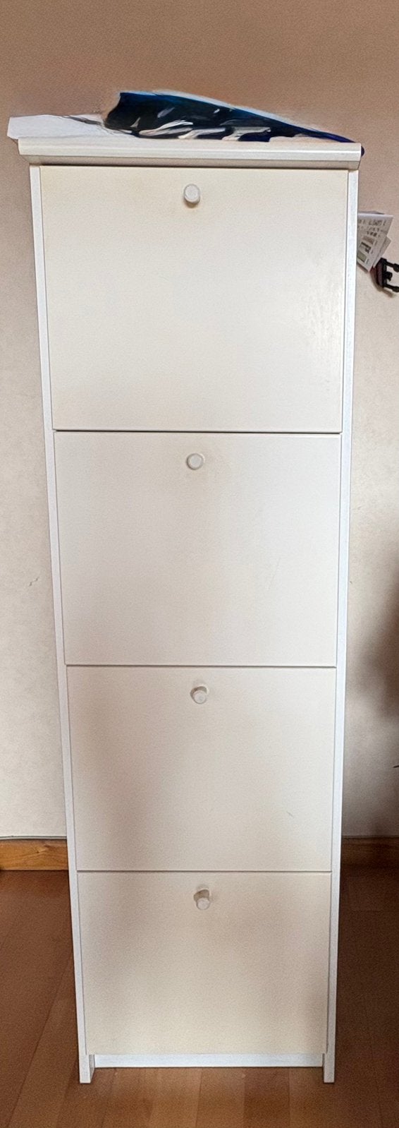 Classeur IKEA (4 tiroirs) — Blanc, 25 à 50 cm, Enlèvement, Utilisé, 100 à 150 cm
