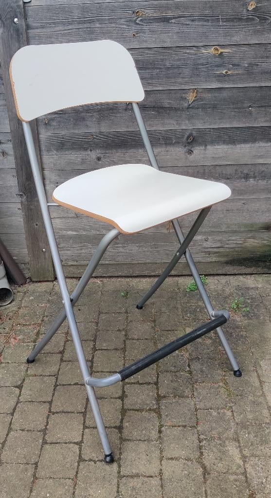 Opvouwbare Stoelen met Hoge zit, Maison & Meubles, Chaises, Utilisé, Quatre, Bois, Métal, Enlèvement
