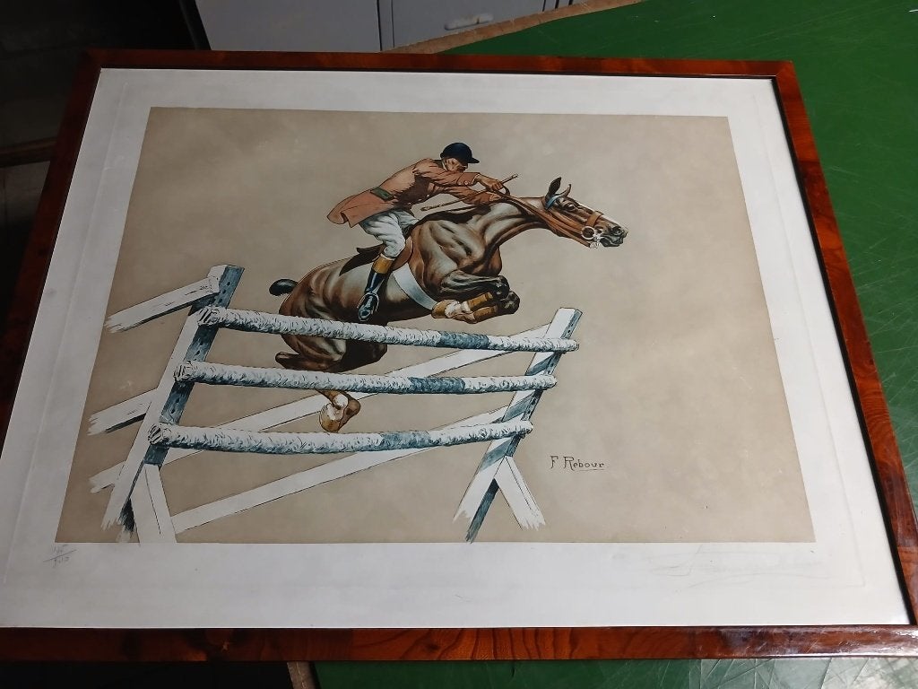 genummerde en gesigneerde Litho François Rebour 1877-1942, Ophalen of Verzenden, Ingelijst