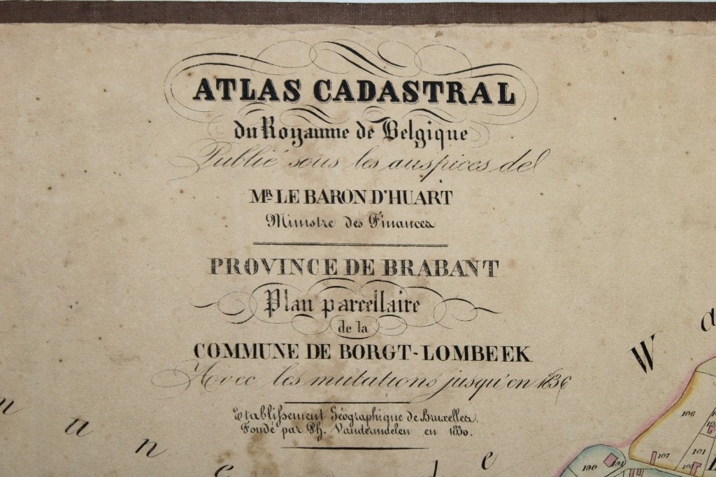 ancienne carte de Borchtlombeek, Vandermaelen, 19e siècle, Enlèvement ou Envoi