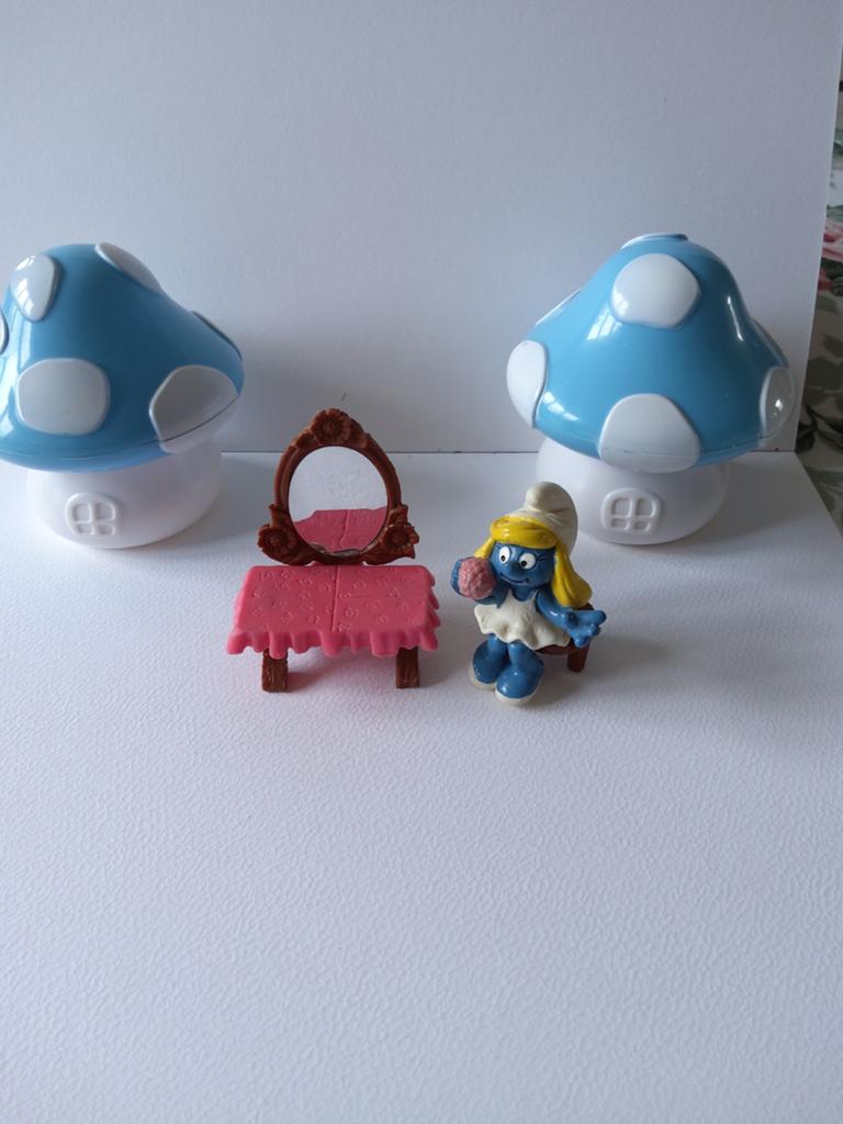 Supersmurf Smurfin met kaptafel, Verzamelen, Smurfen, Ophalen of Verzenden, Gebruikt, Smurfin, Poppetje, Figuurtje of Knuffel