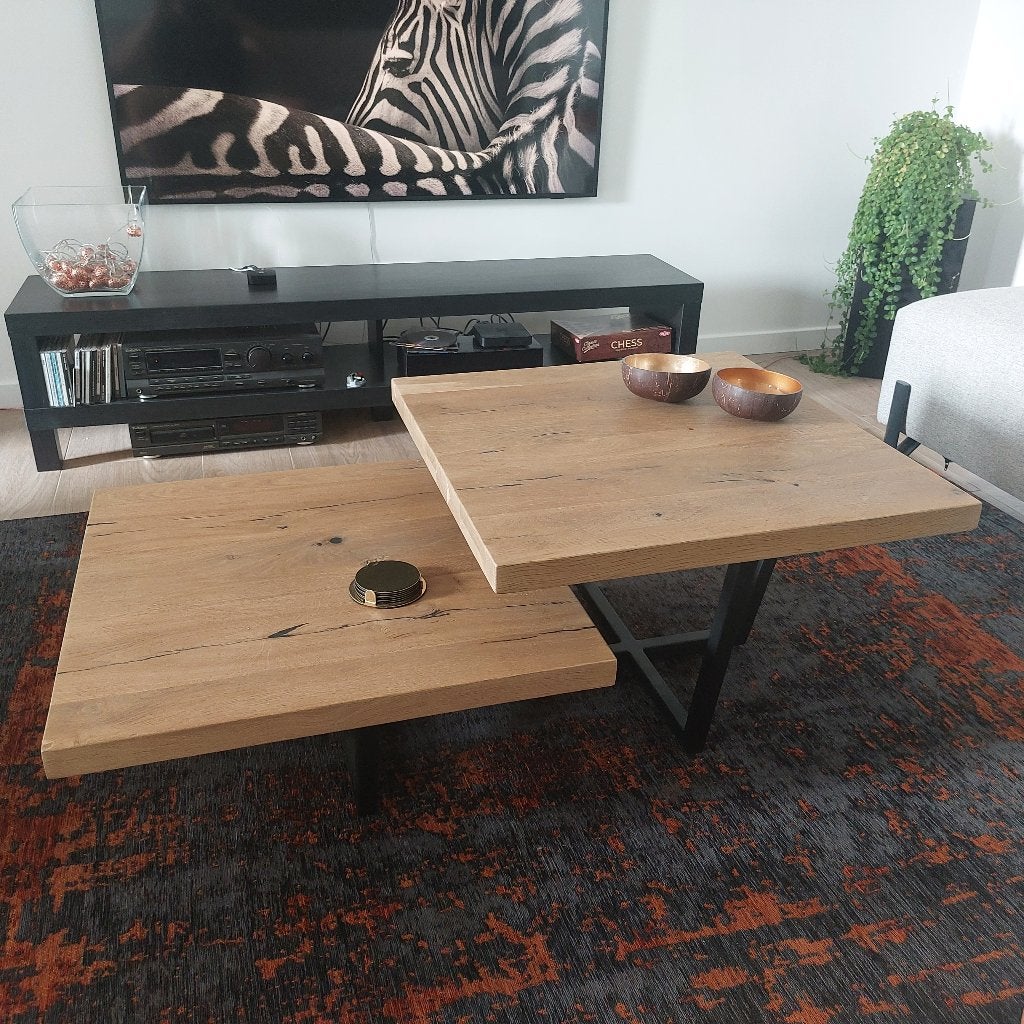 salontafel, Huis en Inrichting, Tafels | Salontafels, 100 tot 150 cm, Zo goed als nieuw, Rechthoekig, 50 tot 100 cm