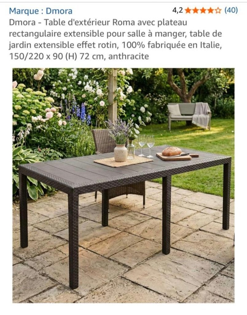 Table de jardin, Enlèvement, Neuf