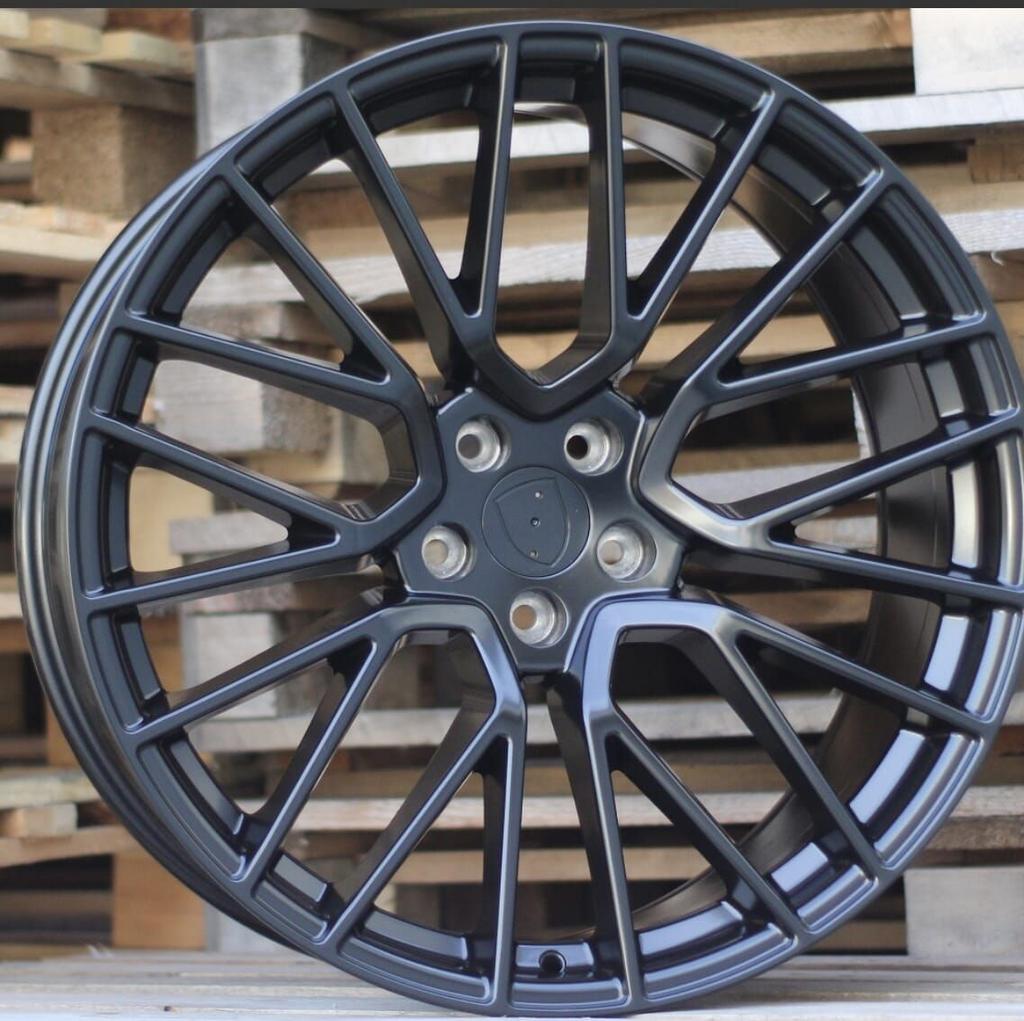 set 21 inch Porsche Macan Turbo S GTS velgen zwart gepolijst, -, -, Banden en Velgen, Nieuw
