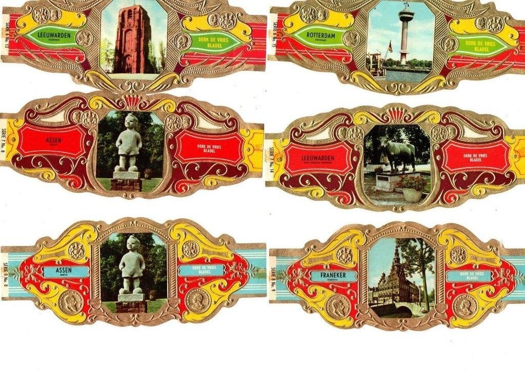 SIGARENBANDEN GROOT FORMAAT DERK DE VRIES, Ophalen of Verzenden, Zo goed als nieuw, Sigarenbandjes