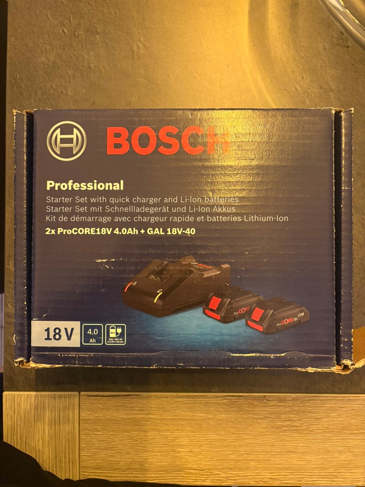 Bosch ProCore 18V 4.0Ah batterij x2, Ophalen, Nieuw, Oplaadbaar