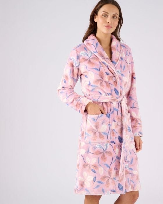 Magnifique peignoir rose clair signé Damart, Enlèvement ou Envoi, Comme neuf, Taille 42/44 (L)