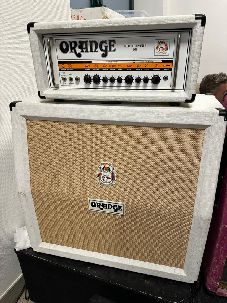 Orange Rockerverb 100 watt + Cab - 2009 LE White, Musique & Instruments, Amplis | Basse & Guitare, Enlèvement, Utilisé, Guitare