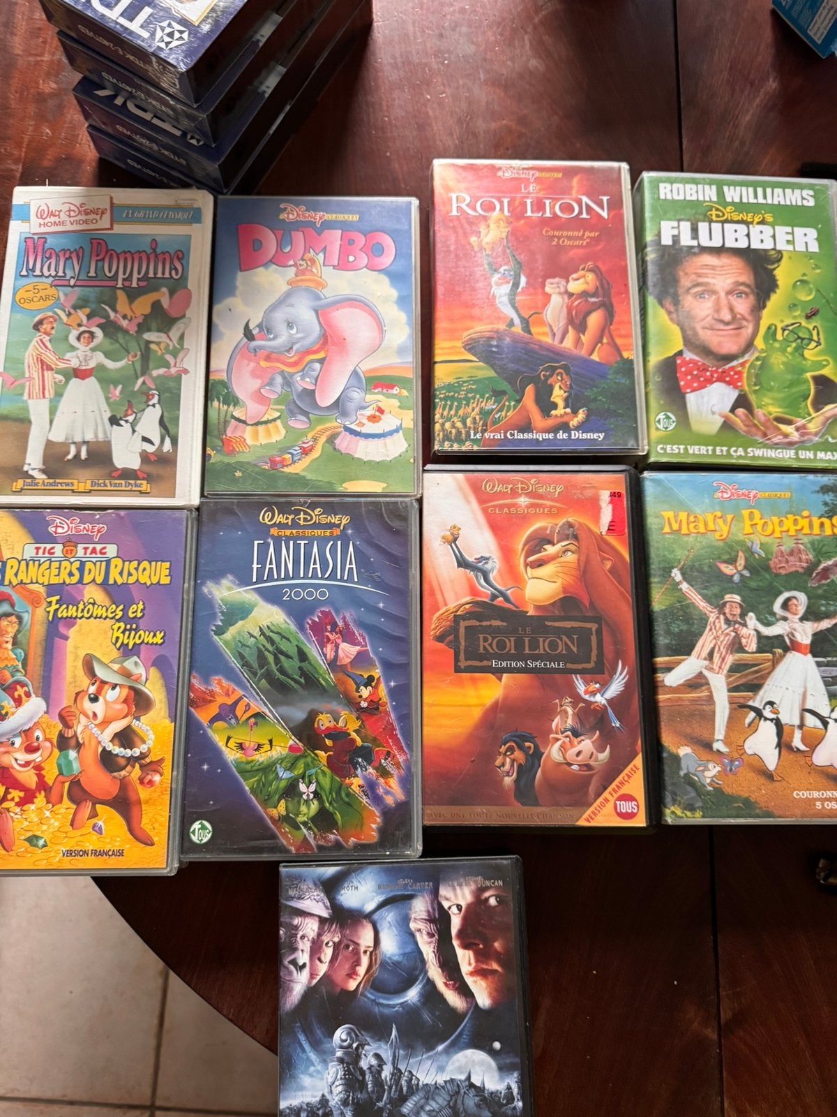 Lot cassettes VHS Disney + 4 cassettes vierges, Enlèvement ou Envoi, Comme neuf, VHS