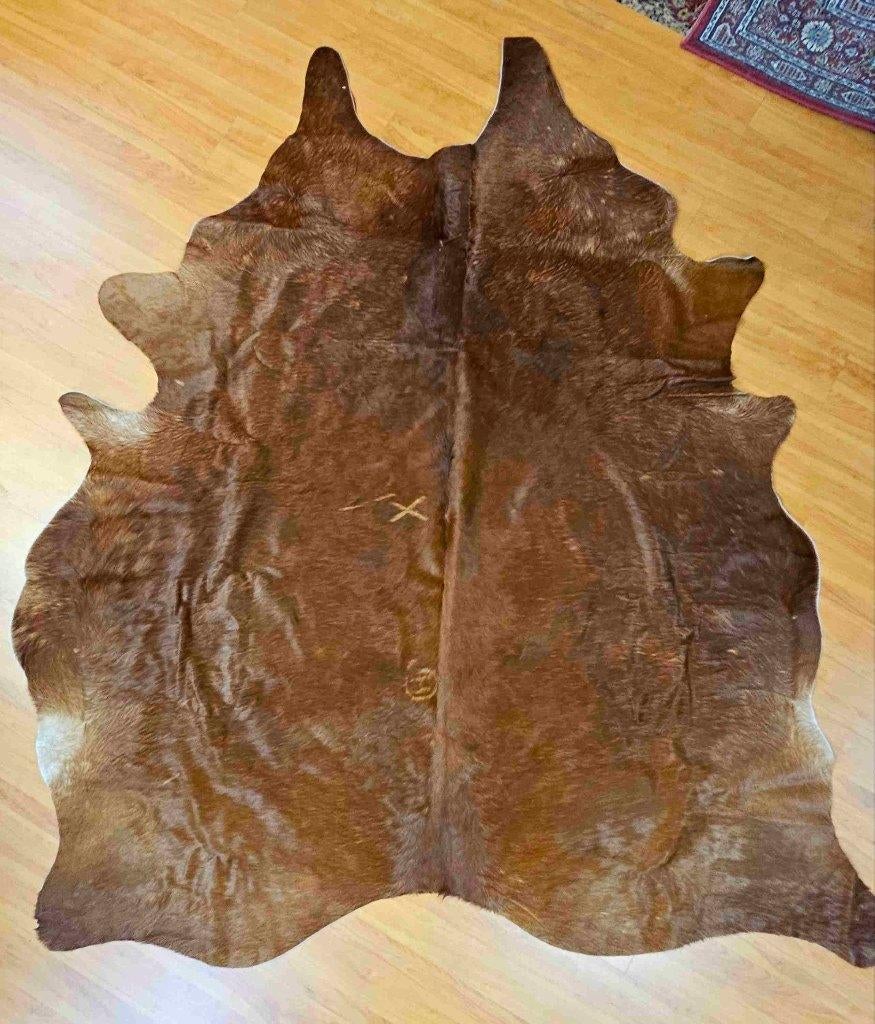 Cuir de vachette marron 210/186 cm, Enlèvement ou Envoi, Utilisé, Brun, Autres styles