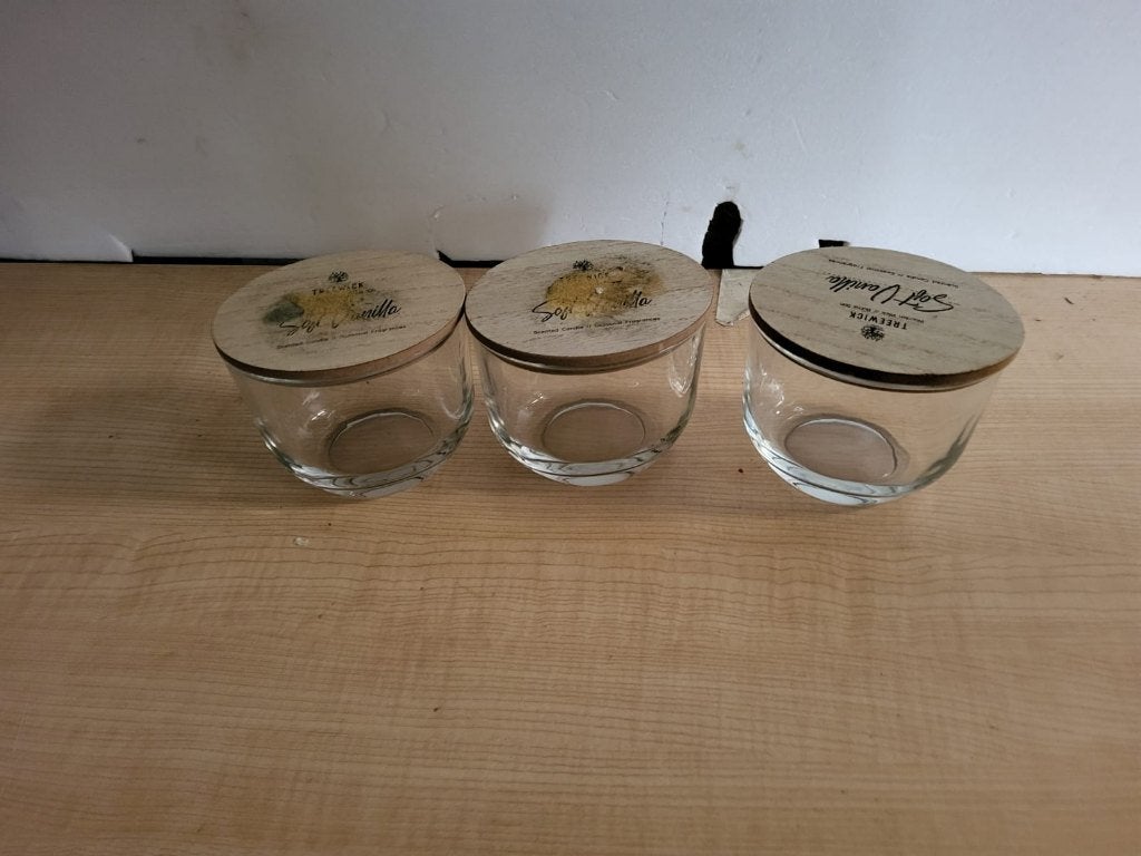 glazen potten 3x, Huis en Inrichting, Keuken | Potten en Pannen, Ophalen of Verzenden, Zo goed als nieuw, Glas, Pot, Bus of Blik