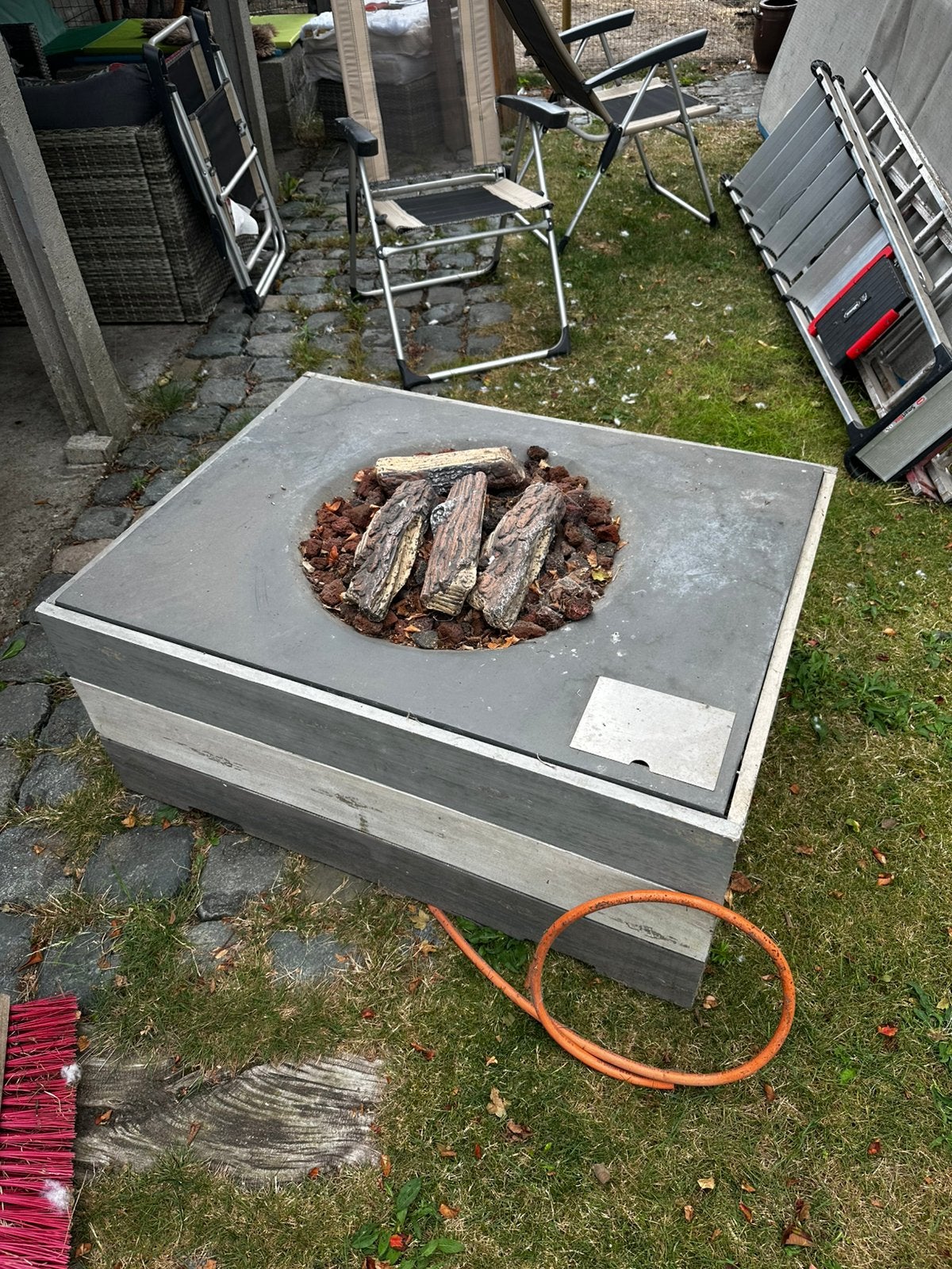Gezellig gasvuurtje voor buiten, Ophalen, Gebruikt