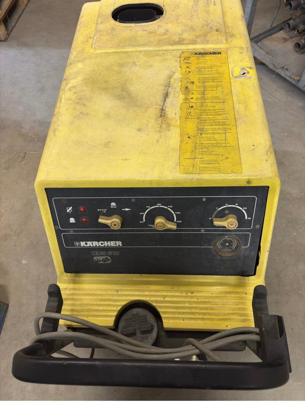 Karcher HDS610, Enlèvement, Utilisé