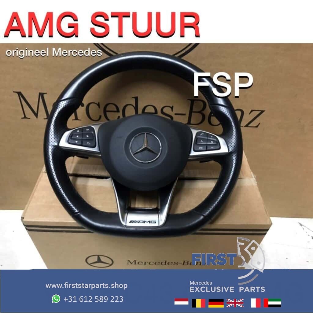W205 W253 AMG STUUR + AIRBAG Mercedes C GLC KLASSE 2014-2020, Gebruikt, -, Ophalen of Verzenden, -