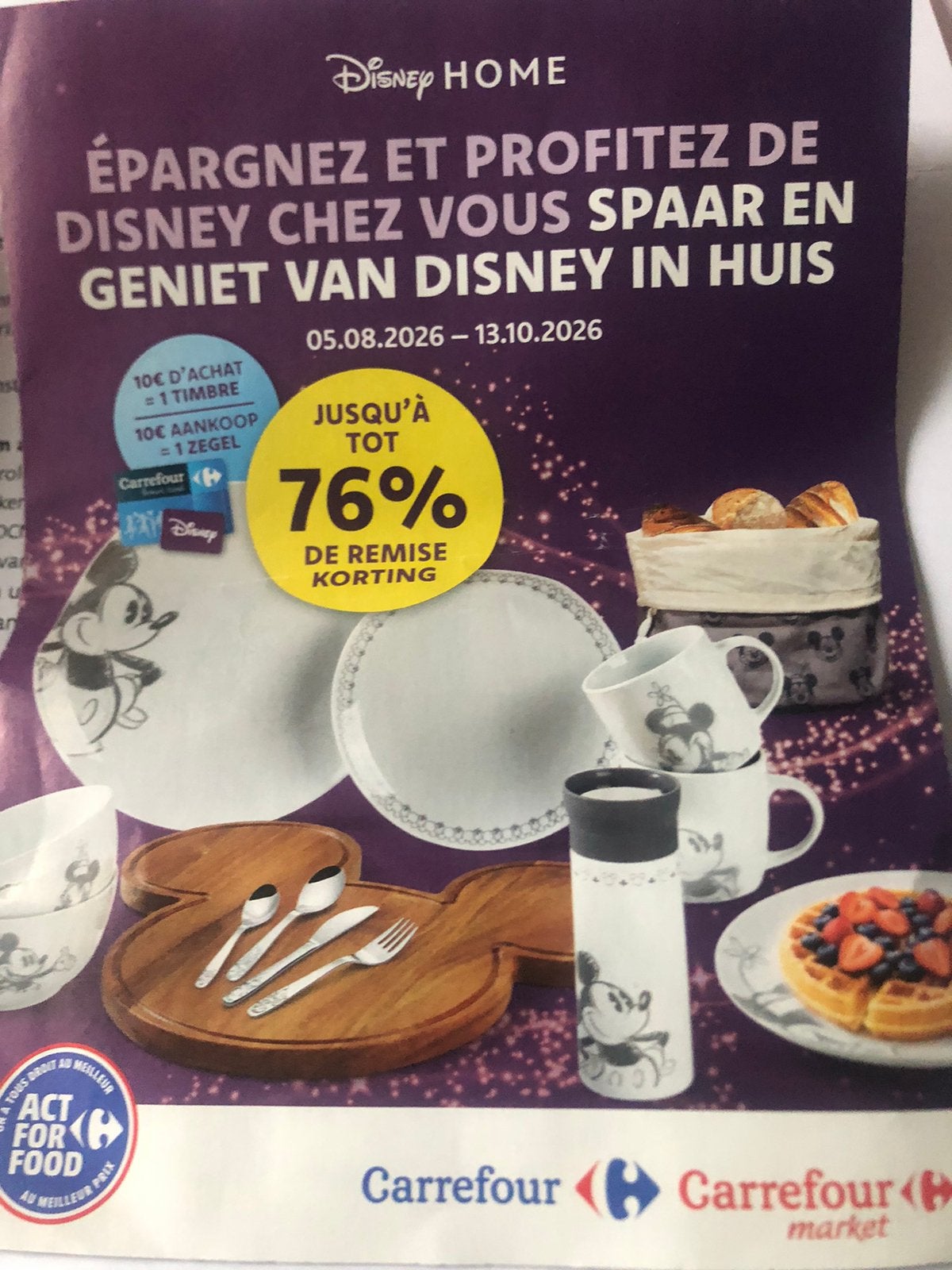 Disney actie Carrefour, Verzamelen, Ophalen
