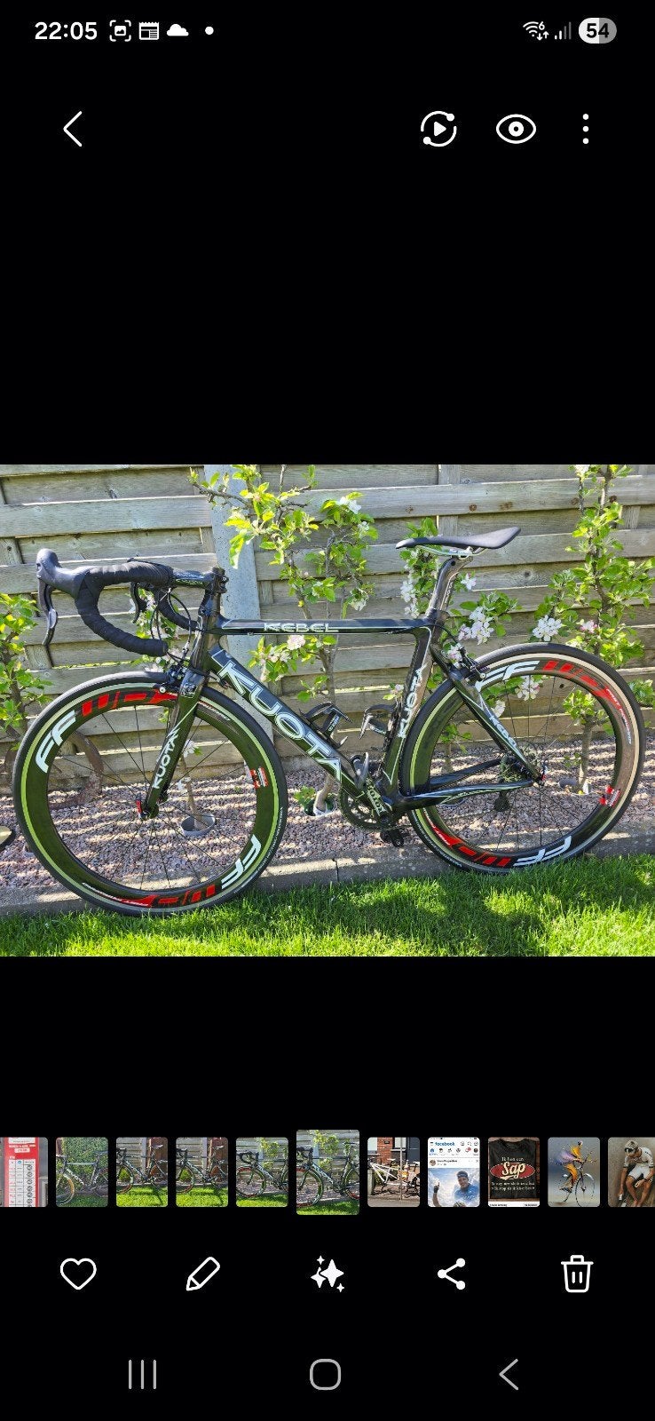 Carbon koersfiets, Ophalen