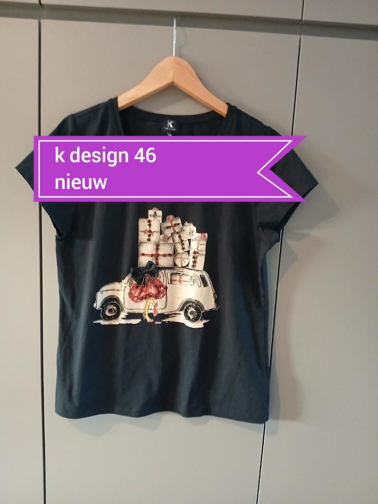 Tshirt k design 46 nieuw, Kleding | Dames, Verzenden