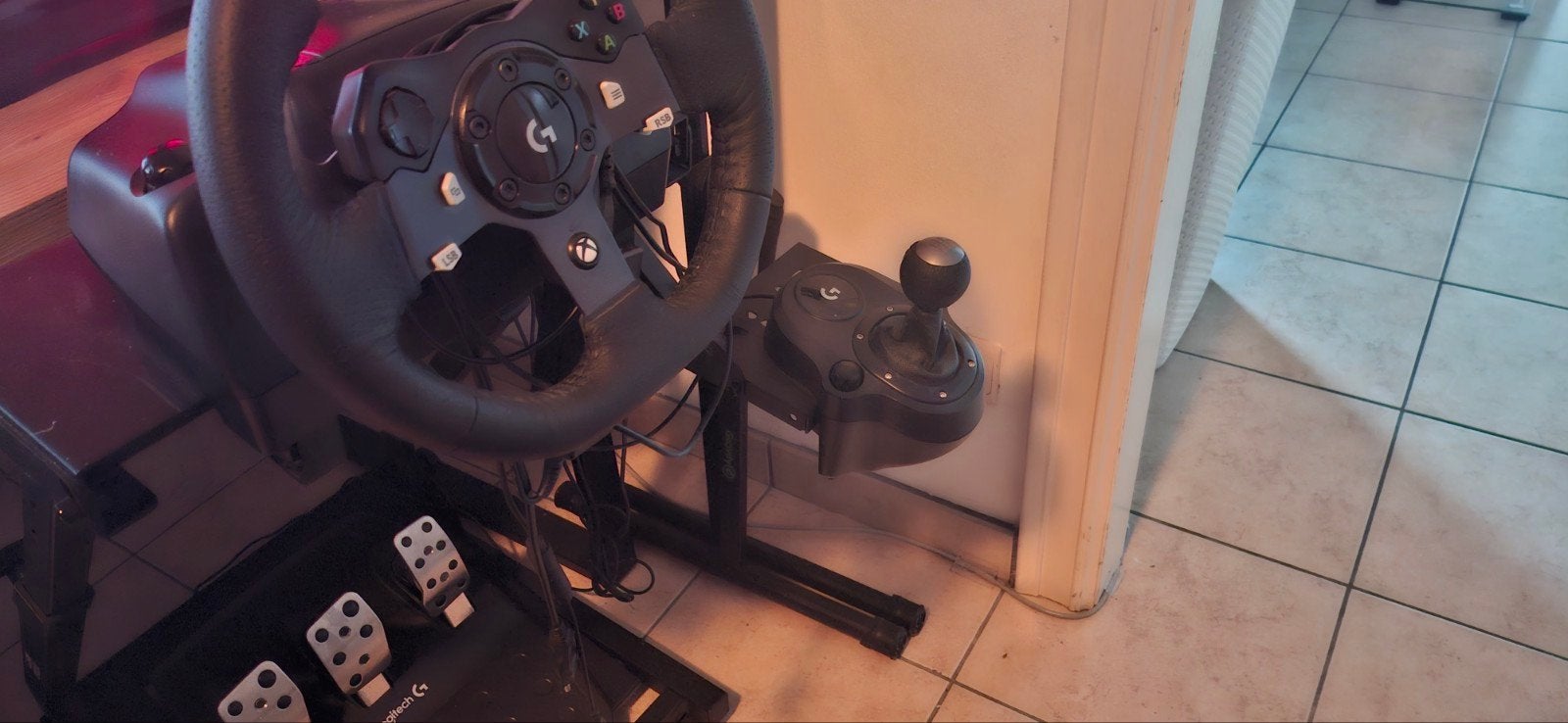 logitech stuur pedalen shifter, Ophalen, Gebruikt