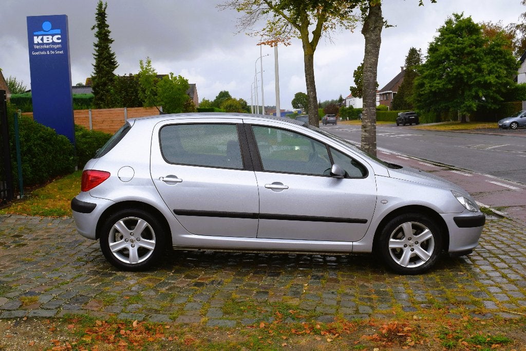 Peugeot 307 1.6HDi/AIRCO/LEDER/HISTORY/GARANTIE, Autos, Cuir, Argent ou Gris, Entreprise, Noir