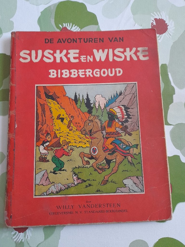 Suske en Wiske nr 8 "Bibbergoud "eerste druk 1950, Boeken, Ophalen of Verzenden, Gelezen