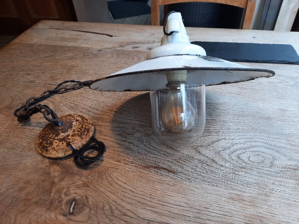 Oude boerderij/werkplaatslamp, Ophalen of Verzenden