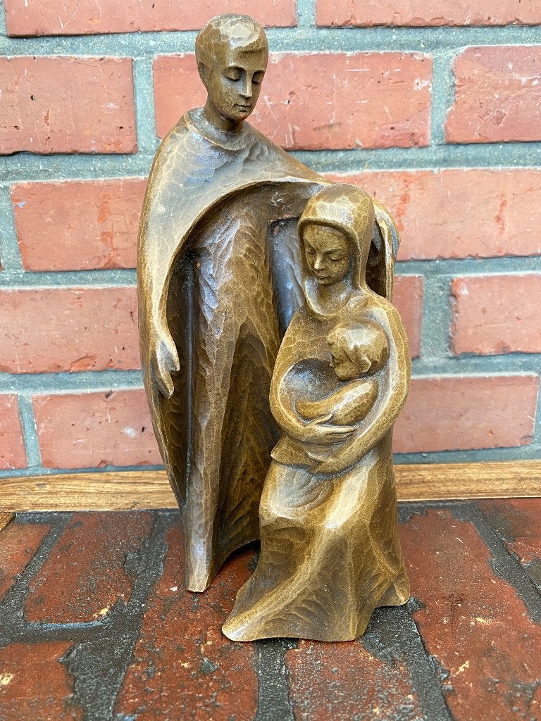 Beeldjes Heilige familie Jozef-Maria en kindje Jezus, Enlèvement, Comme neuf, Religion