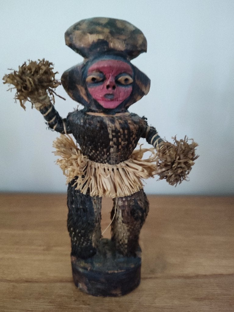 Congo (DRC) zeldzaam Pende beeldje, Minganji-danser, Antiek en Kunst, Kunst | Niet-Westerse kunst, Natuurlijk materiaal, Afrika