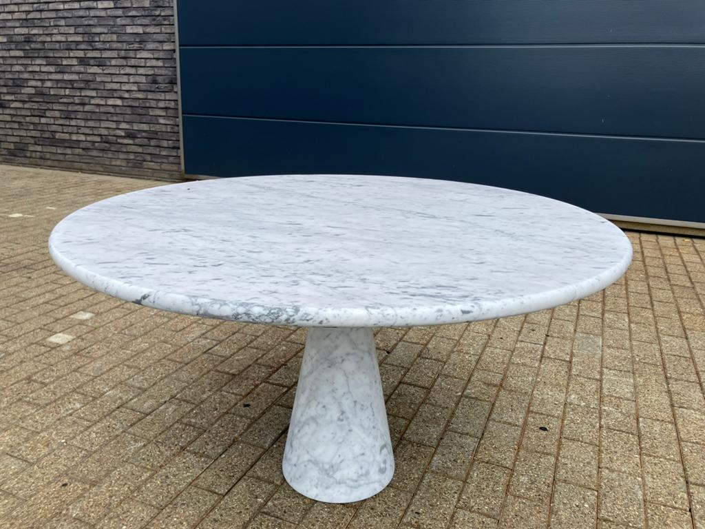 Angelo Mangiarotti M1 eettafel Carrara marmer 130cm, Huis en Inrichting, Tafels | Bijzettafels, Rond, Ophalen of Verzenden