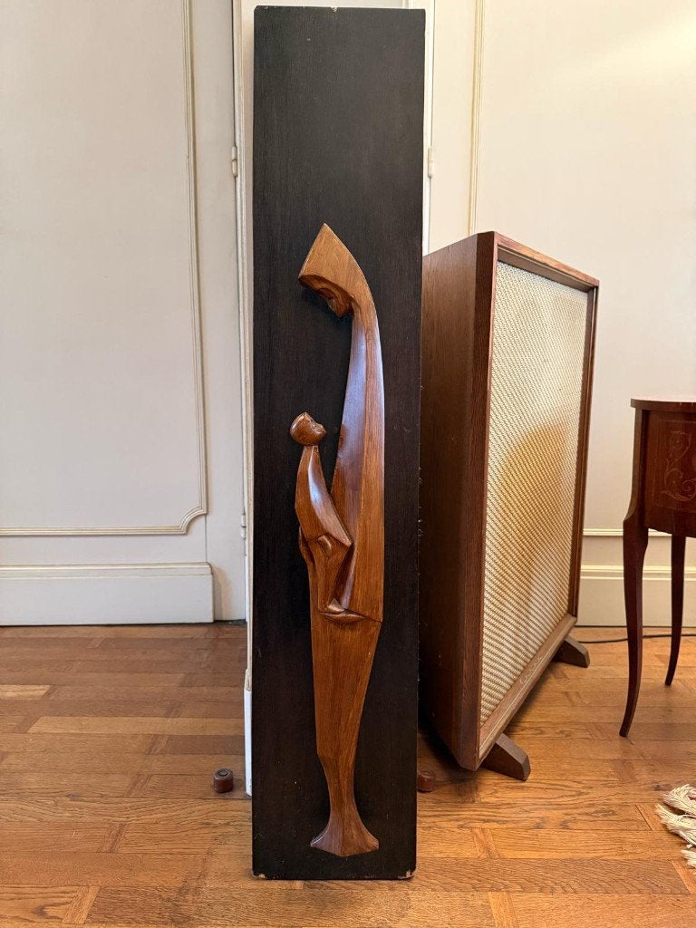 houten beeld Madonna, Enlèvement, Utilisé, Fait main, Bois