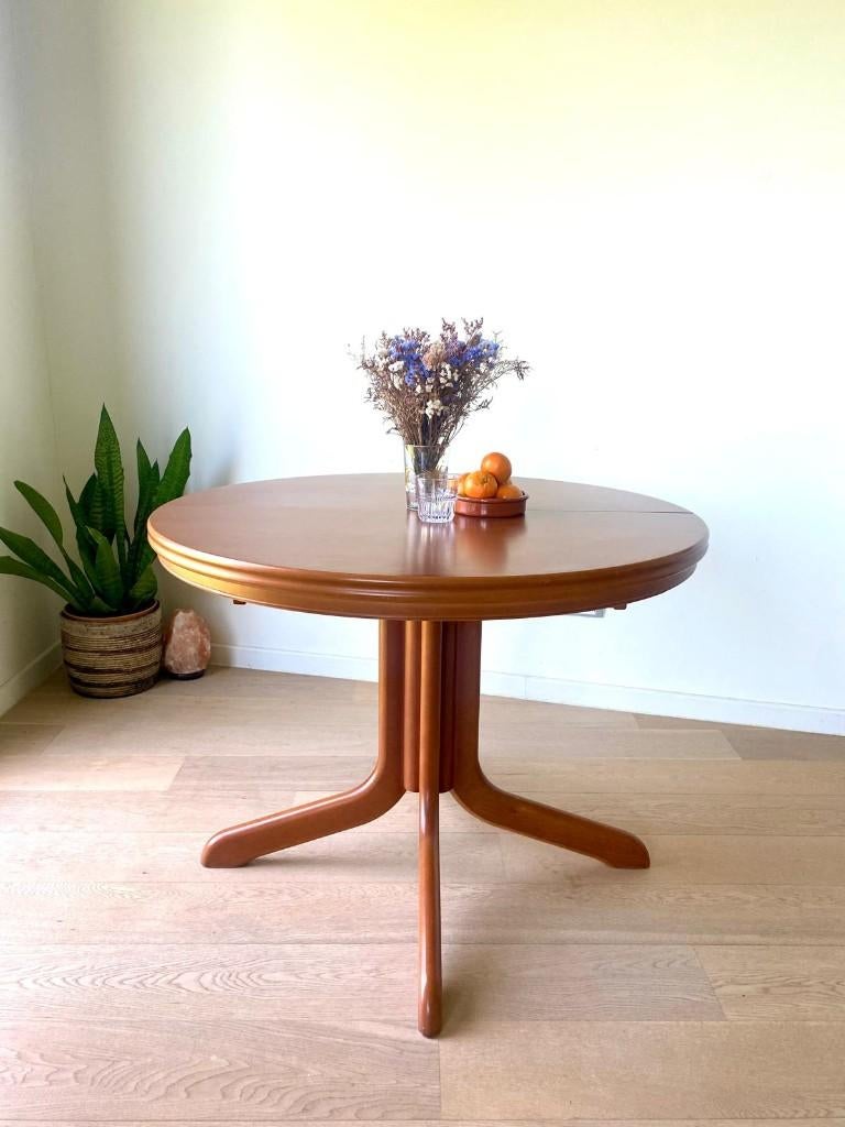 Vintage uitschuifbare Deense teakhout eettafel 4-6 personen, Ophalen, Gebruikt, 100 tot 150 cm, 50 tot 100 cm