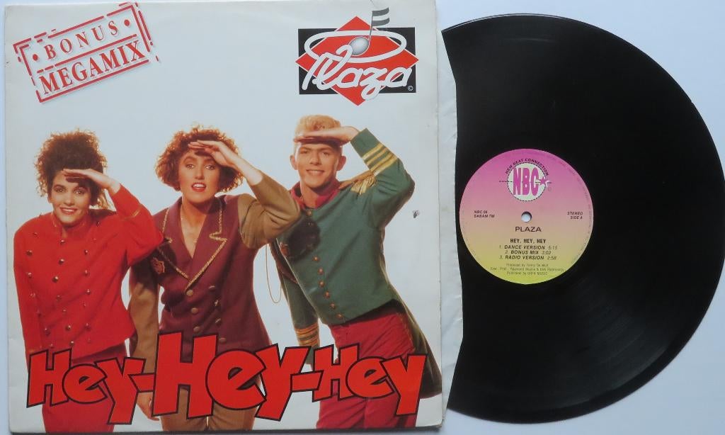 Plaza - Hey, hey, hey. Maxi, Gebruikt, 1990 - 1999, Overige genres, Ophalen of Verzenden