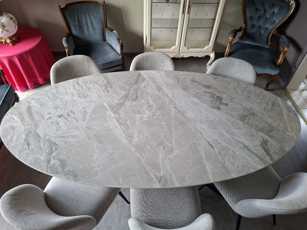 Keramiek ovale tafel met 6 stoelen, Ophalen