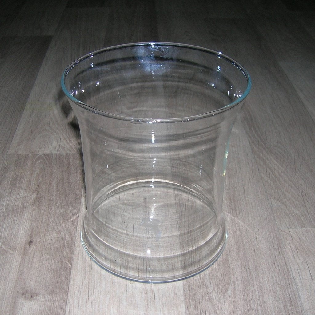 Glazen vaas 16,5 cm hoog, Ophalen, Zo goed als nieuw, Glas