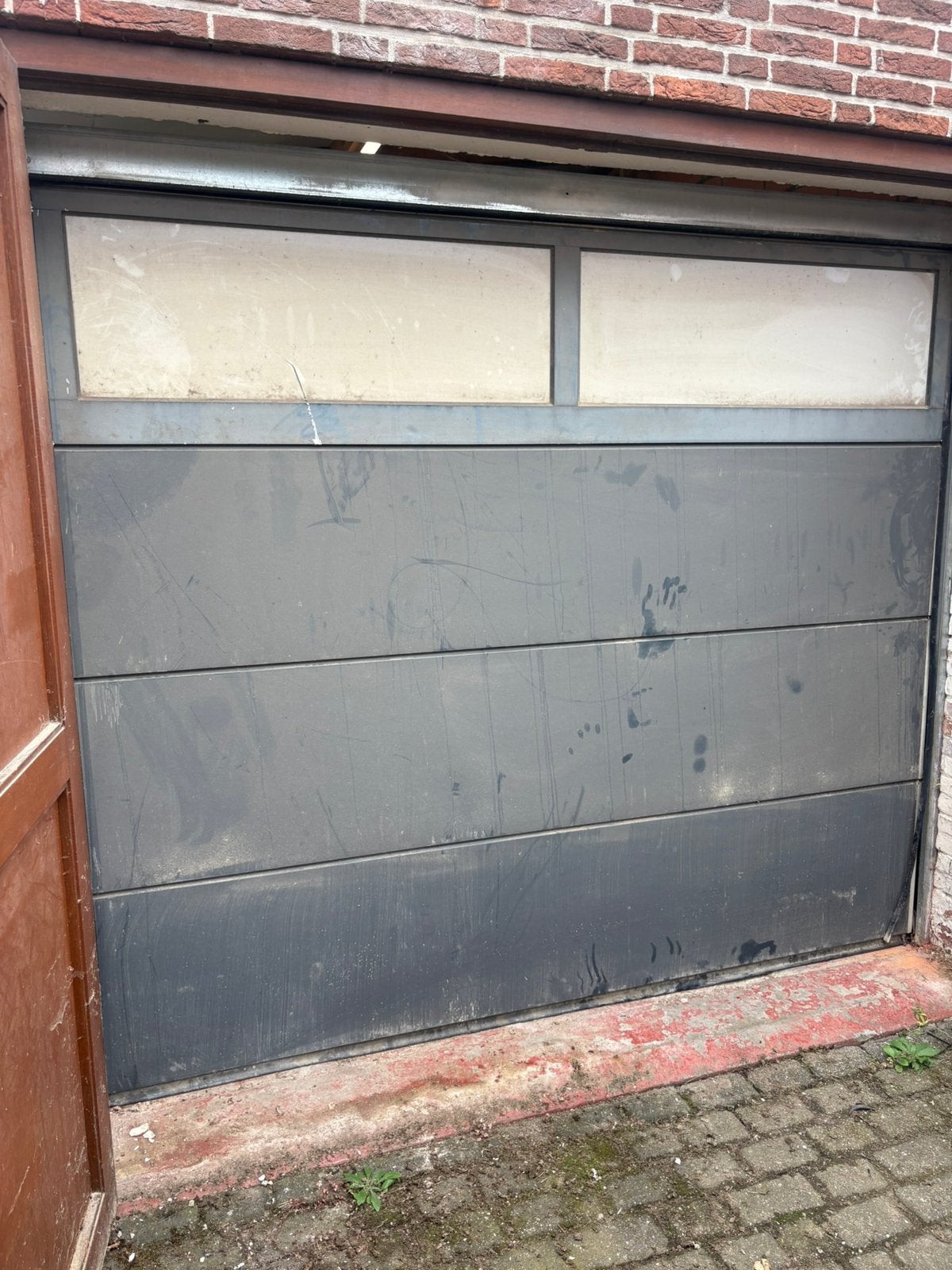 Garage poort met motor, Enlèvement, Utilisé, Autres types, Autres matériaux
