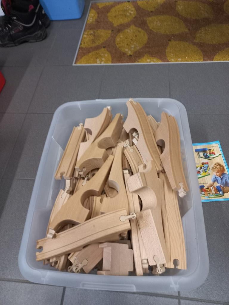 Houten treintjes + treinsporen ikea lillabo, Ophalen