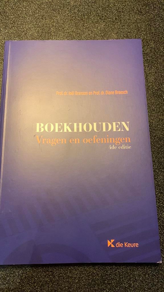 Inleiding tot het algemeen boekhouden - vragen en oefeningen, Boeken, Ophalen, Joel Branson; Diane Breesch, Zo goed als nieuw